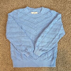 LOFT Sky Blue Textured Sweater
